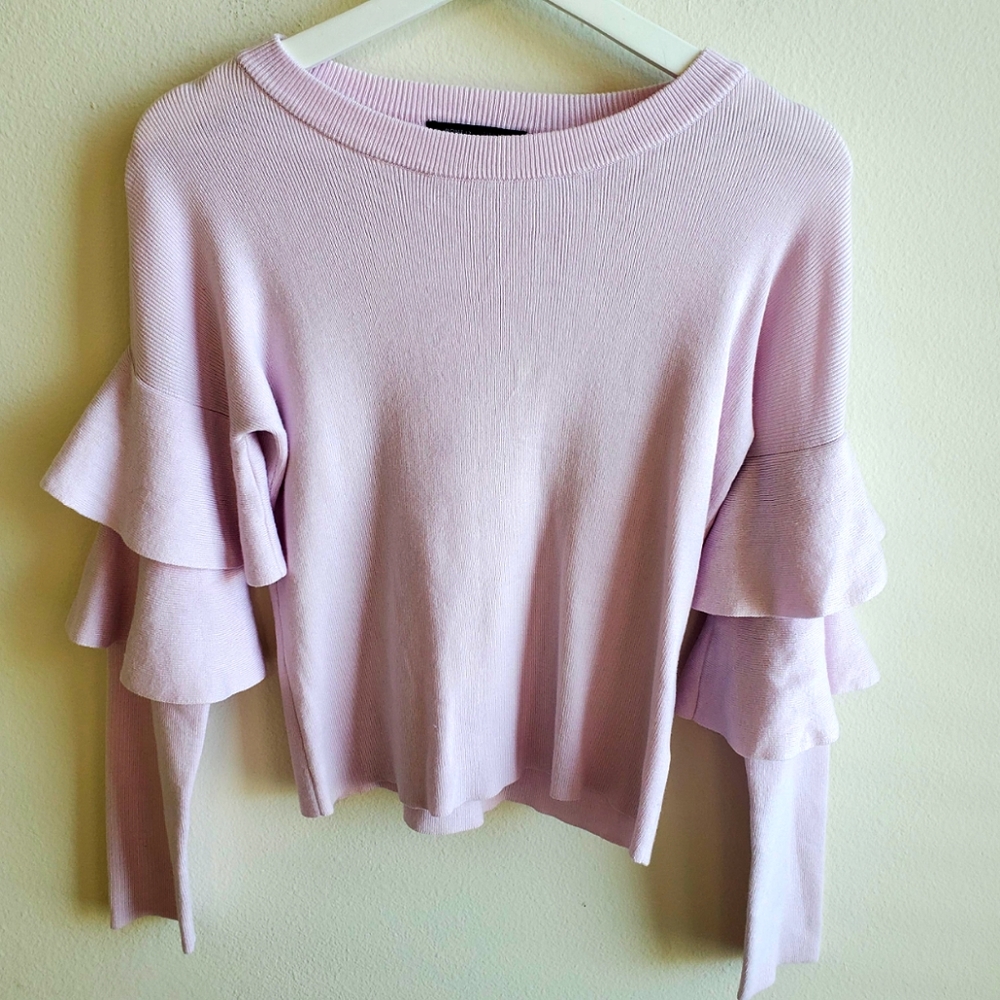Romeo + Juliet Couture Ruffle Sleeve Sweater